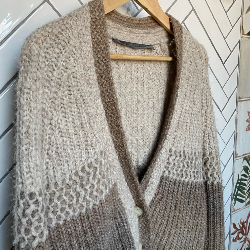 Raquel Allegra merino wool distressed cardigan - Picture 4 of 10